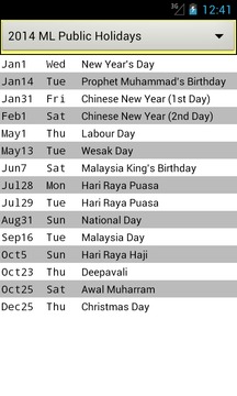 马来西亚农历日历 2015截图