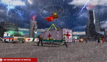 地理风暴城市救护车和直升机救援任务截图2
