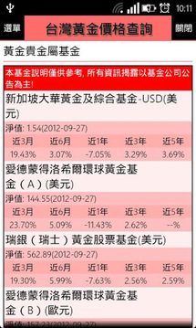 台湾黄金价格查询截图