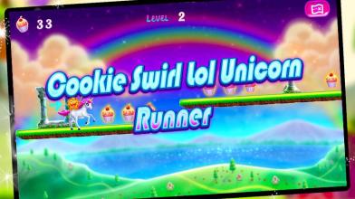 Cookie Swirl Lol Unicorn Run截图1