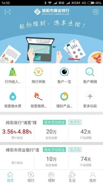 綿陽市商業(yè)銀行截圖