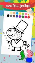 Pepa Happy Pig Coloring Book For Kids截图2