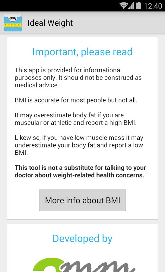 理想体重（BMI）的截图1