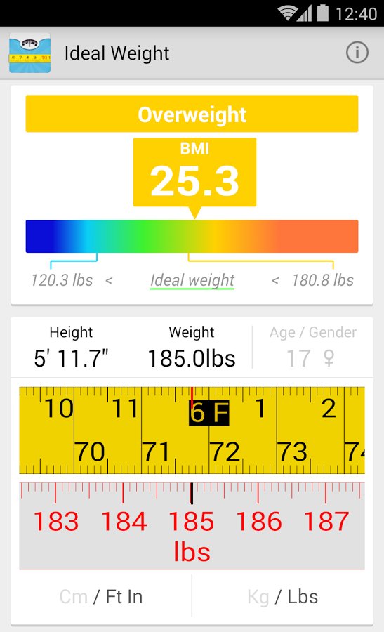 理想体重（BMI）的截图8
