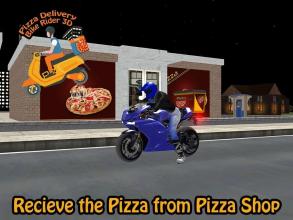 Pizza Delivery Bike Rider 3D截图3