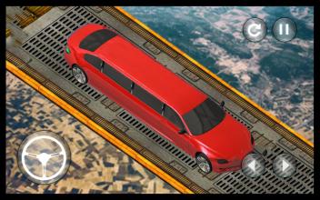 Limo Car Sky Track Impossible Driving Simulator 3D截图2