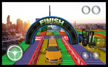 Limo Car Sky Track Impossible Driving Simulator 3D截图1