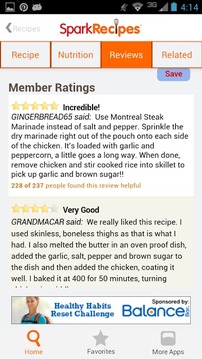 Healthy Recipes SparkRecipes截图