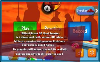 Billard Break Lite 3D Pool Snooker / Pro截图1