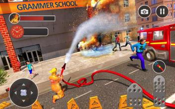 Fire Fighter Truck Real City Heroes截图5