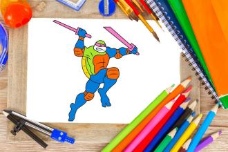 Coloring Game: for Draw Turtle Ninja截图1