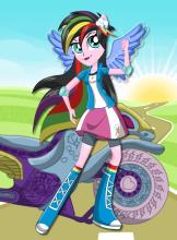 Dress up Rainbow Dash Moto截图2