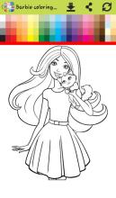 How to color princess barbi (painting games girls)截图4