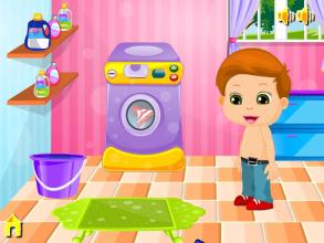 孩子洗衣服游戏截图4