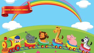 Funny Animals Train Adventure: Memory game截图1