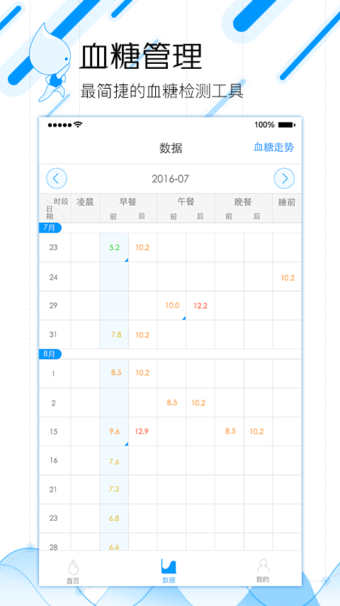 血糖管理蓝牙版截图3