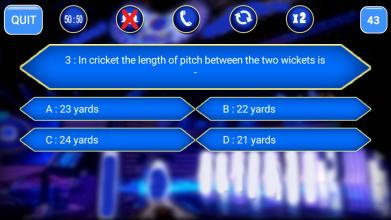 Cricket Quiz 2018 in Crorepati Style截图2