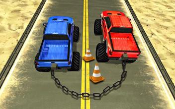 Chained Cars Racing Games Stunt Truck Driver 3D截图3