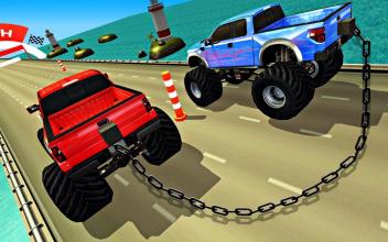 Chained Cars Racing Games Stunt Truck Driver 3D截图2