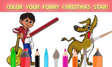 Coloring pages : coco miguel star christmas截图2