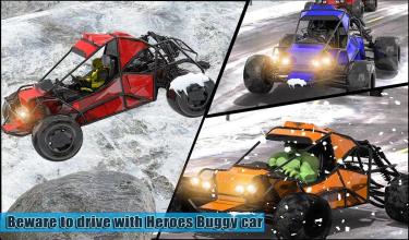 Superheroes Extreme Buggy Race Downhill Car Stunts截图2