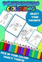 Superheroes Girls Coloring Game截图1