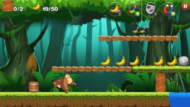 jungle 2 banana monkey running截图2