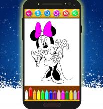 How To Color Minnie Mouse -Christmas With Mickey截图5