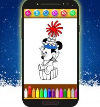 How To Color Minnie Mouse -Christmas With Mickey截图3
