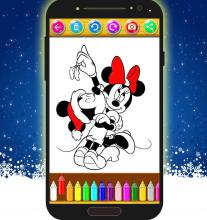 How To Color Minnie Mouse -Christmas With Mickey截图2