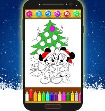 How To Color Minnie Mouse -Christmas With Mickey截图1
