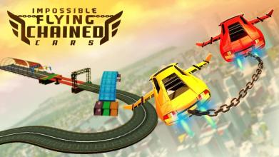 Impossible Flying Chained Car Games截图1