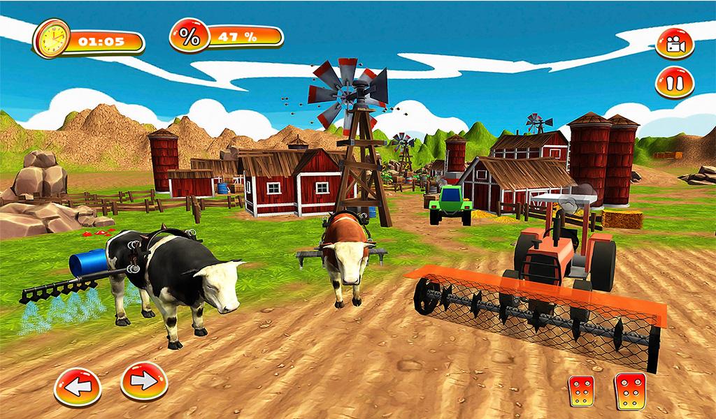 Bull Farming Village Farm 3D截图1