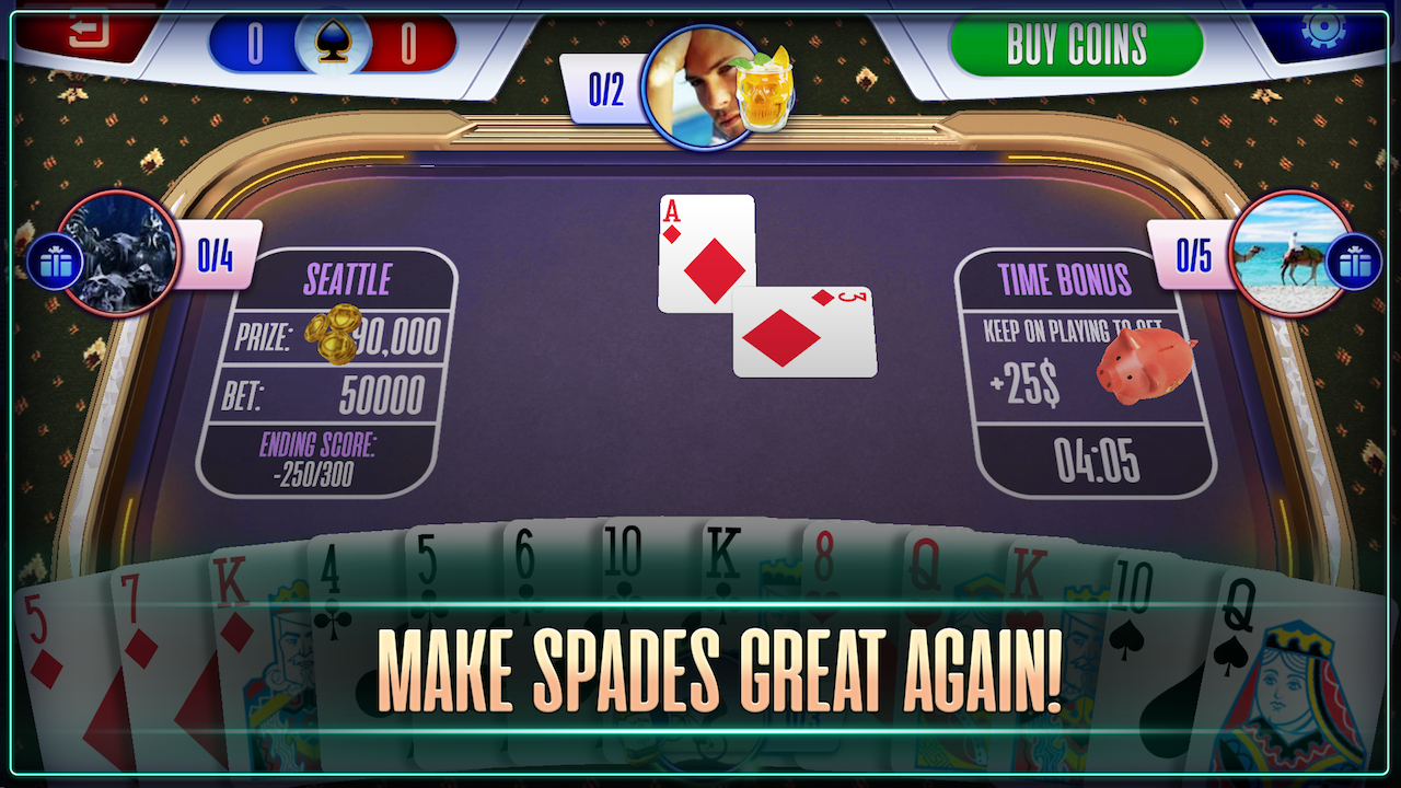 Spades mania - online spades截图4