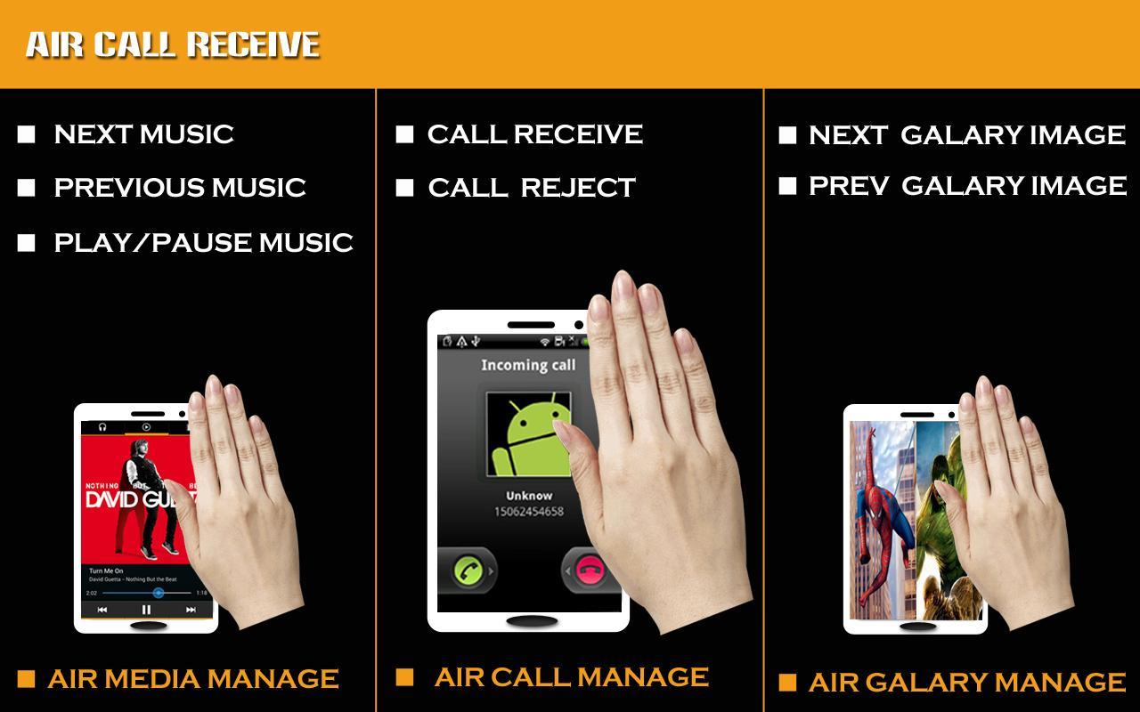 Receive a Call. Next Music Android.