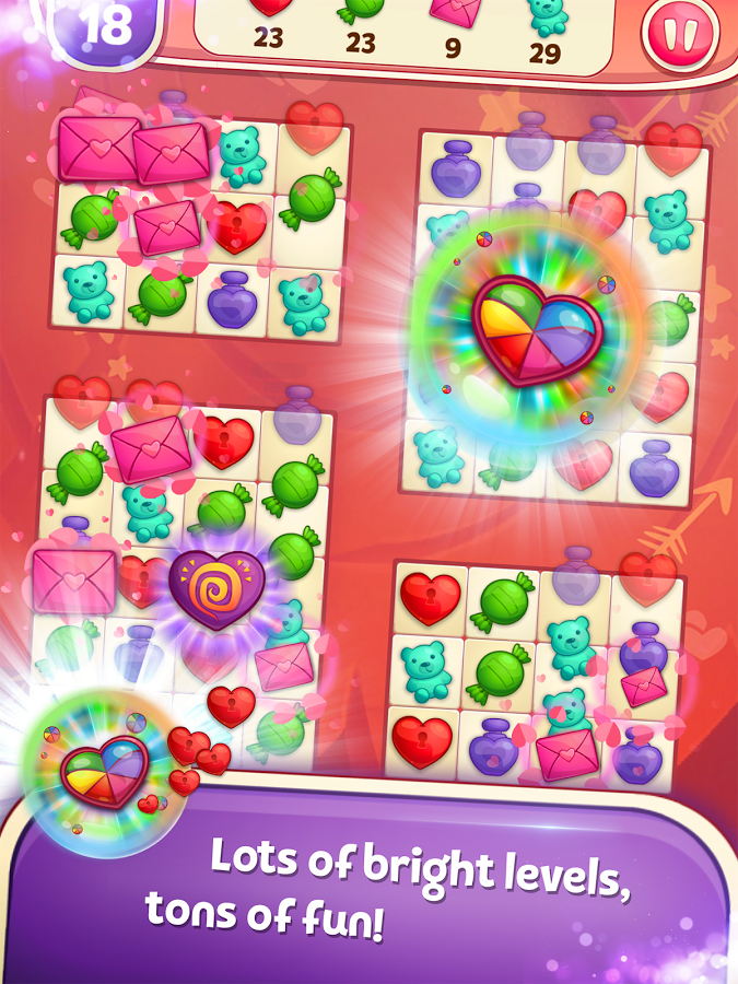 Sweet Hearts - Valentine's Day Match 3 Puzzle截图3