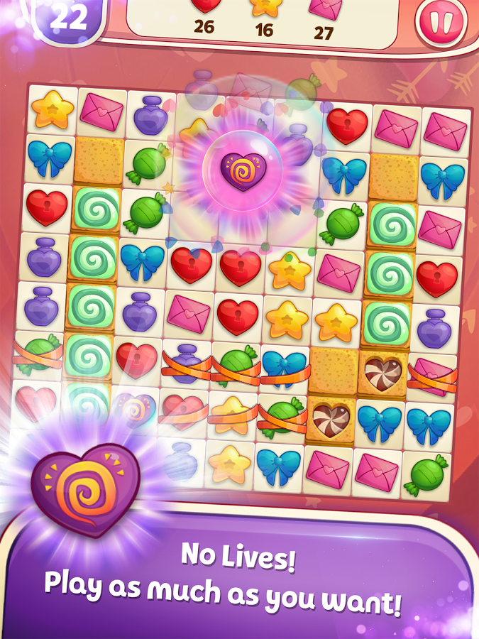 Sweet Hearts - Valentine's Day Match 3 Puzzle截图5