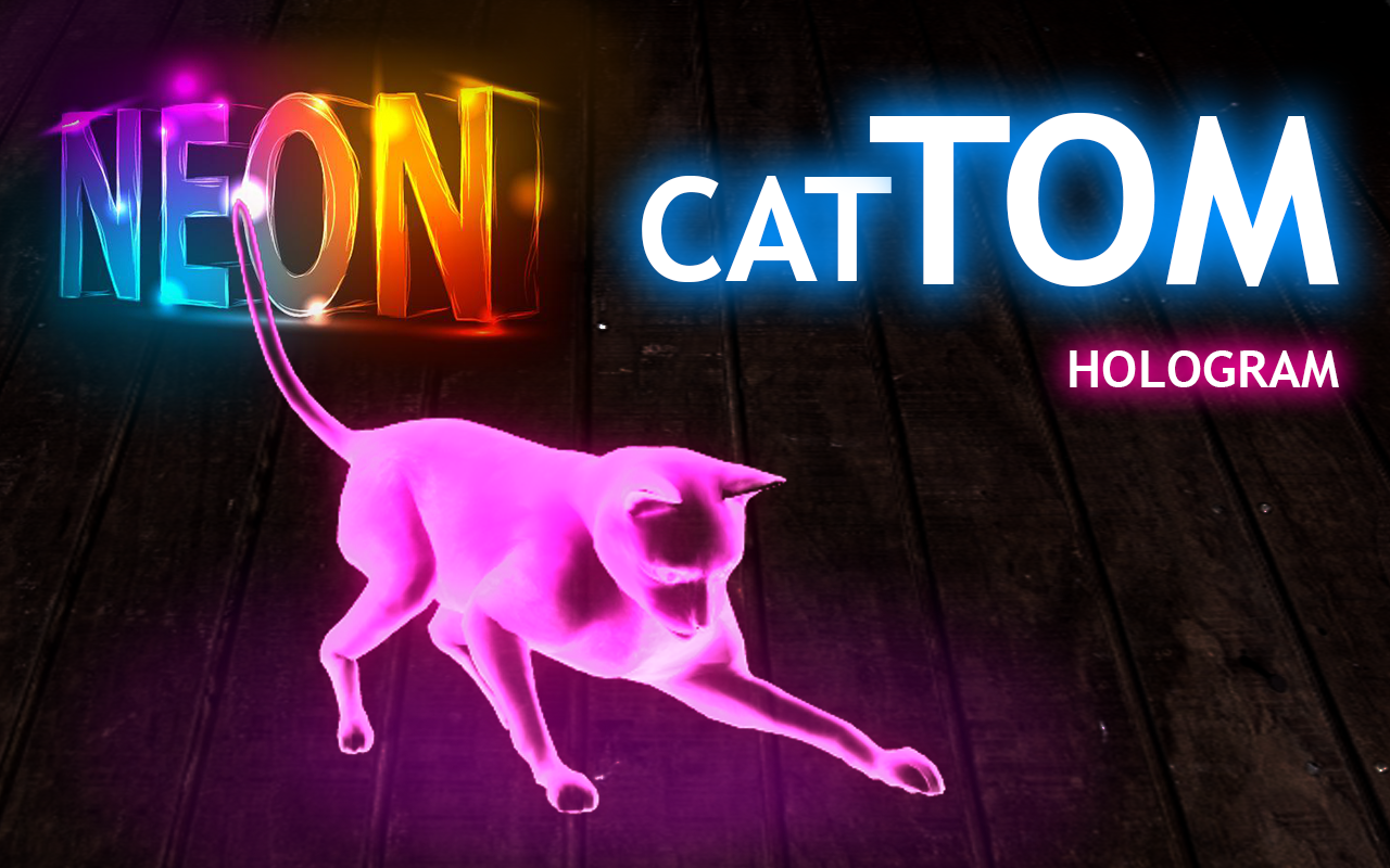 Neon Cat Tom Hologram截图2