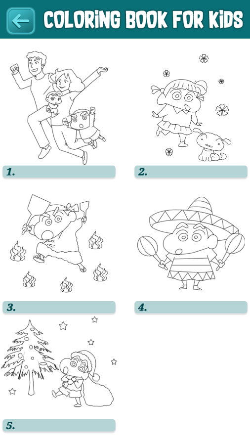 Coloring Book Shinchan For Kids截图5