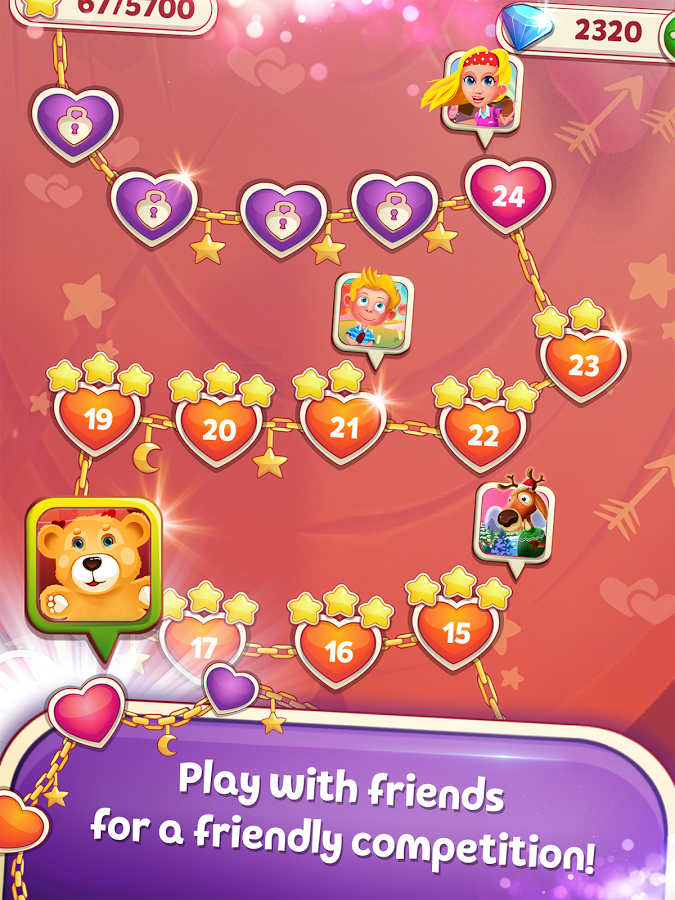 Sweet Hearts - Valentine's Day Match 3 Puzzle截图1