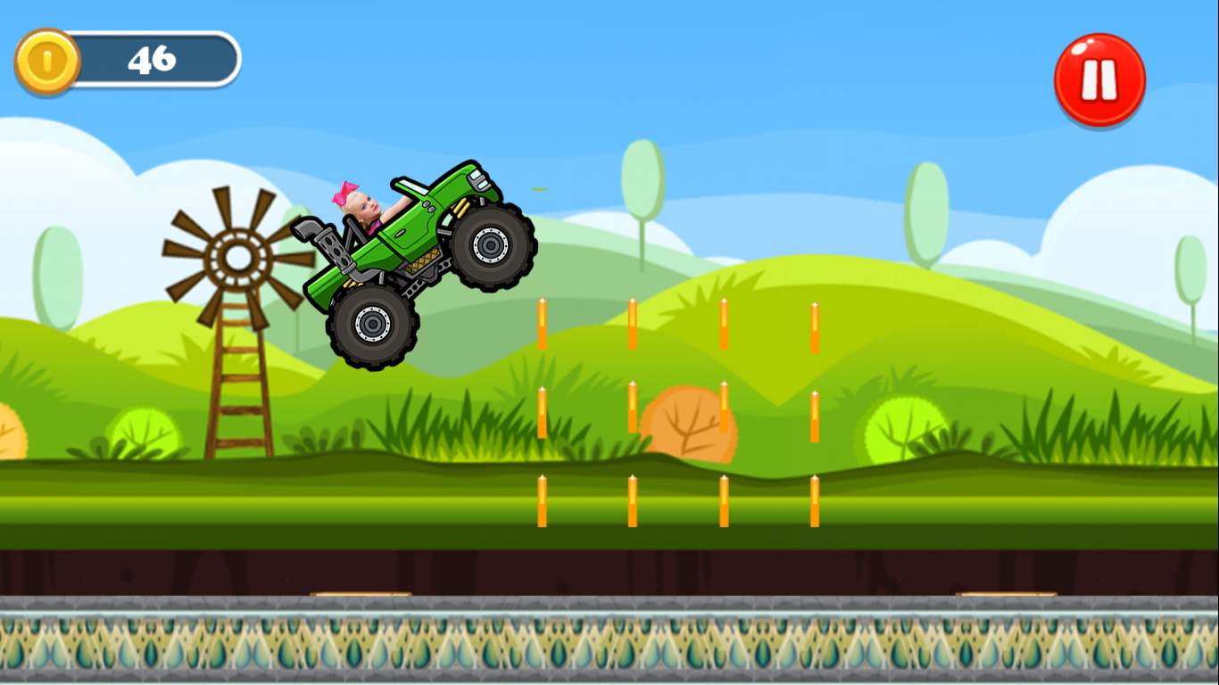 Jojo Siwa Hill Racing Game截图4