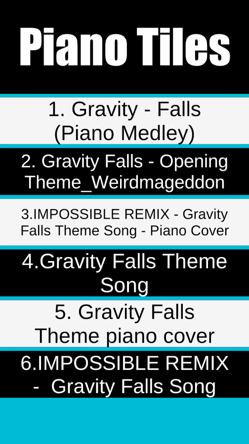 Gravity Falls Piano Tiles截图1