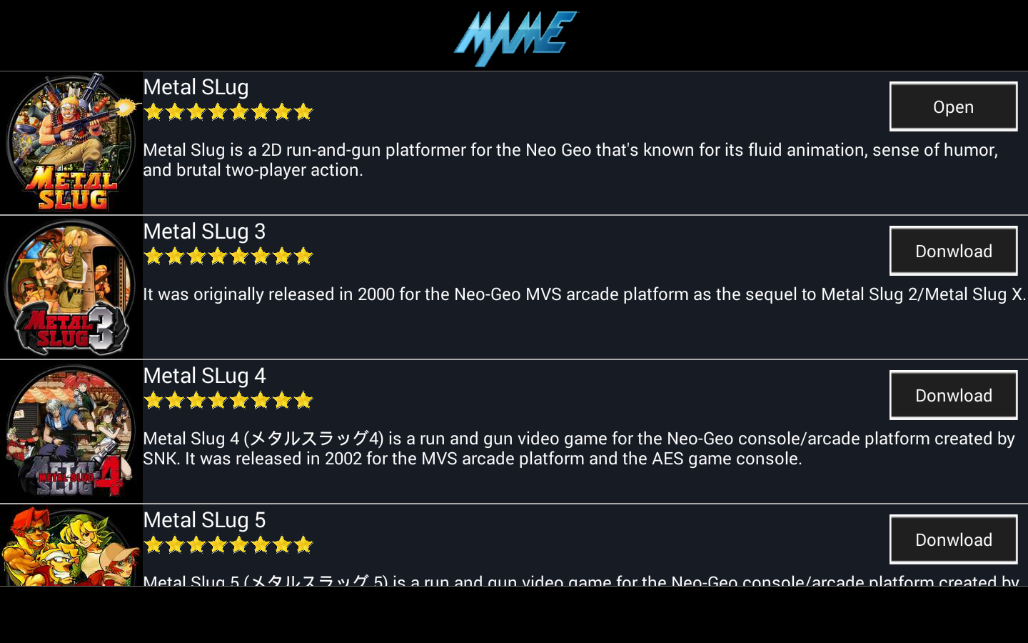 Metal Slug Series - Arcade Classic MAME Emulator截图2