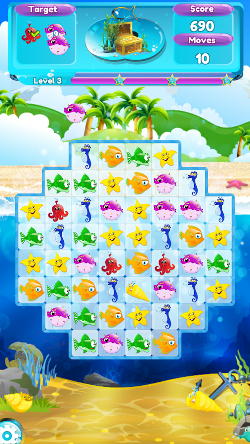 Fish Boom - 3 Match Game截图2