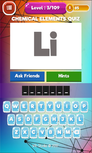 Chemistry Game : Chemical Elements Quiz截图2