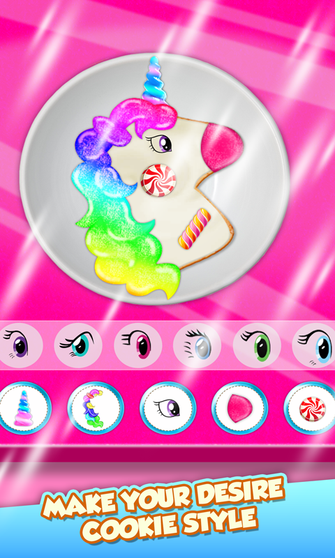 Rainbow Cookies Maker - Unicorn Food Cooking截图1