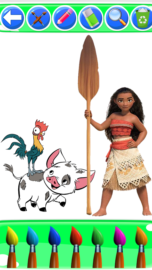 coloring moana princess of vaiana截图1