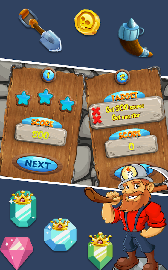 Miner Tycoon Gems: idle Match 3截图1