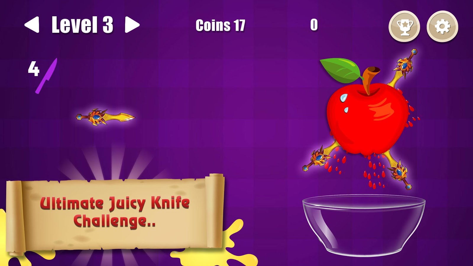 Splashy knife hit: idle knife throw to juicy fruit截图3