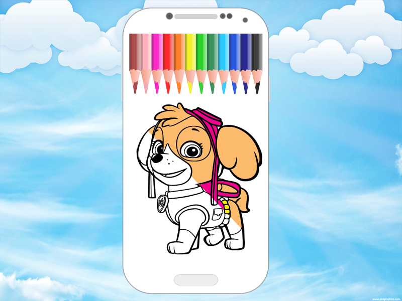 paw coloring pages patro截图5